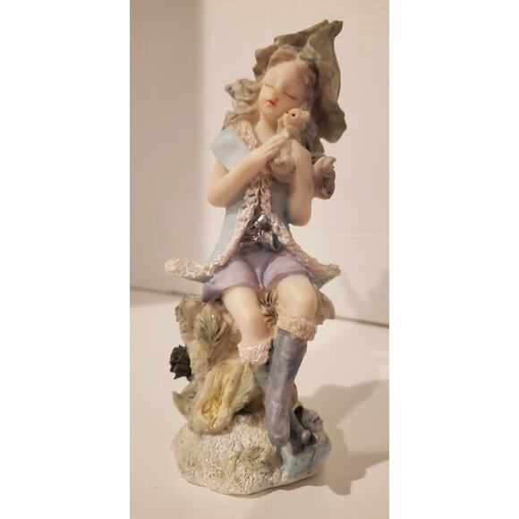 Fairy Holding Baby Cub Figurine - Picture 1 of 8